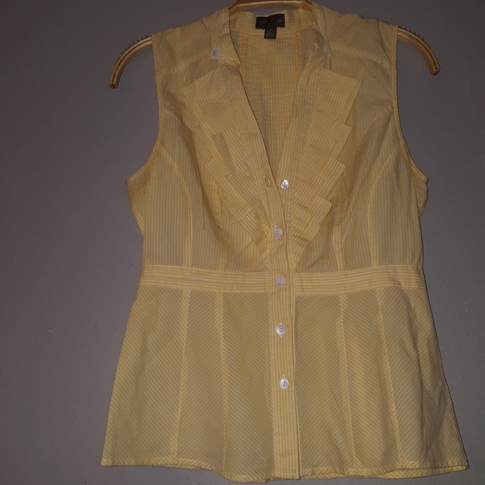 Anthropologie Fei Ruffled Tank Sleeveless Blouse